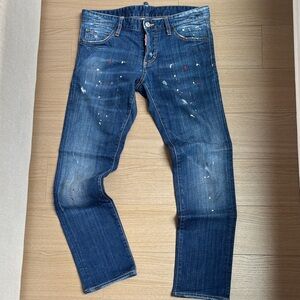 Dsquared2 Painted Distressed Denim Jeans Men's Size 48Made In Italy